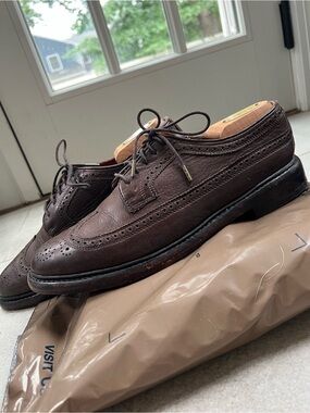 Florsheim Dark Brown Leather Wingtip Oxfords